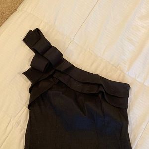 beautiful one shoulder black bodycon dress